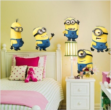 Naklejki ścienne ścianę dla dzieci MINIONKI