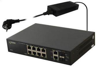 Switch PoE Pulsar SF108 - 8 x PoE, 2 x SFP, 2 x GE