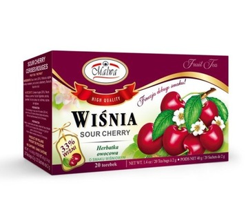 HERBATA OWOCOWA WIŚNIOWA WIŚNIA MALWA TEAOWOCE