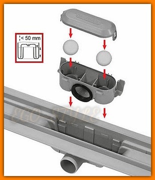 ODPŁYW Liniowy 95cm z rusztem APZ10-950M AlcaPLAST