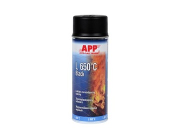 Lakier żaroodporny spray CZARNY 650°C | 400 ml | APP