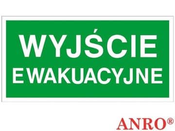 NAKLEJKA WYJŚCIE EWAKUACYJNE świeci