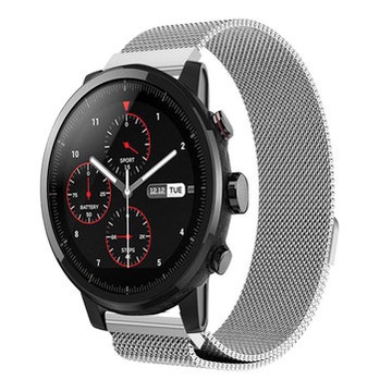 Stalowa opaska Amazfit Pace / Stratos-Huami srebrn