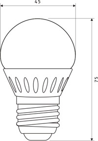 Żarówka LED kulka E27 6W 470lm ciepła #892