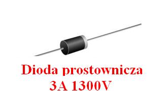 DIODA PROSTOWNICZA BY255 3A 1300V '' 2 sztuki ''