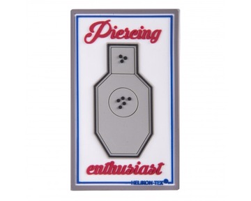 Naszywka Helikon PVC Pierceing Enthusiast - Biała