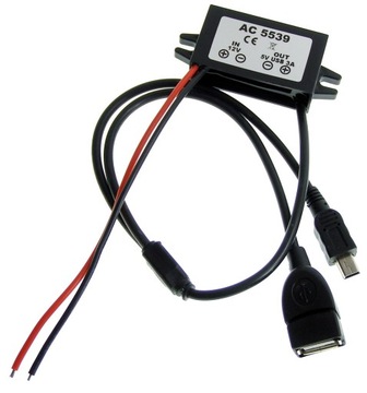 Mini USB 5V 12V Przetwornica 3A Samochodowa Zasila