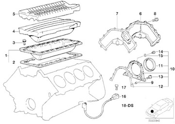 Прокладка крышки BMW E31 E32 E34 E38 730 740 540