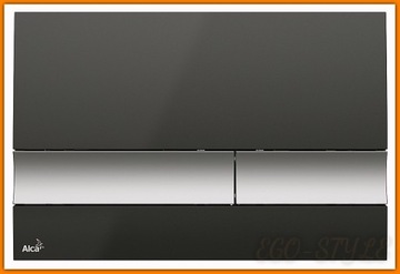 AlcaPLAST Przycisk WC Czarny/Chrom-MAT M1728-2