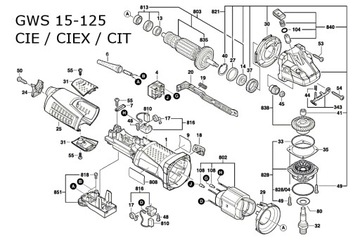 Электронный регулятор Bosch GWS 15-125 GWS 17-125