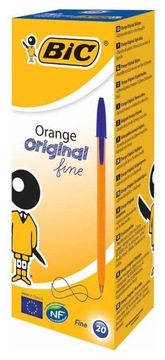 20 SZTUK Długopis BIC fine ORANGE NIEBIESKI biuro*