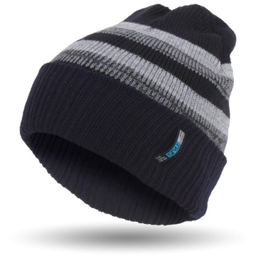 W304C BEANIE CIEPŁA ZIMOWA CZAPKA Z DZIANINY