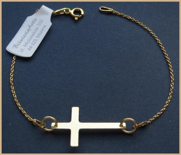 Zlatý náhrdelník hviezd Krížik Striebro 925