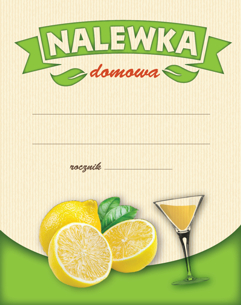 ЭТИКЕТКА НА БУТЫЛКУ ДОМАШНИЙ ЛИКЕР ЛИМОННЫЙ 10 шт.