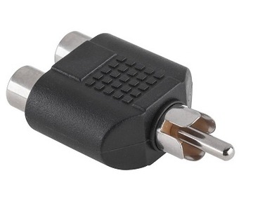 Adapter 1xRCA /2xRCA CINCH Rozdzielacz Y Przejście