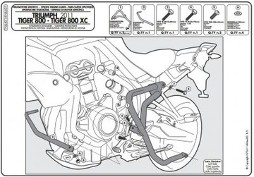 Защита двигателя KAPPA TRIUMPH TIGER 800 / XC