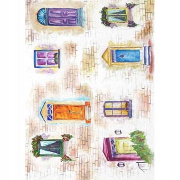 Papier ryżowy A4 R1461 - Okna