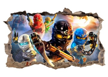 Наклейка на стену с плакатом LEGO NINJAGO! 120х74см