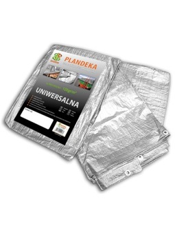 Plandeka uniwersalna 4x6m wzmacniana 120g silver