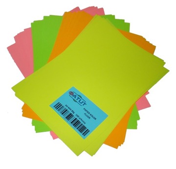 Papier ksero A4 80g kolor mix fluo intensywne kolory A'100