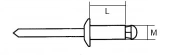 5x12 АЛЮМИНИЕВЫЕ ЗАКЛЕПКИ 5 x 12 0,25 кг = 92 шт.