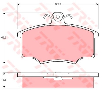 KLOCKI HAM P PASSAT AUDI 80 100 VOLVO 340 360 TRW