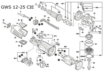 Регулятор Bosch GWS 13-125 CIE. GWS 13-125 CIEX