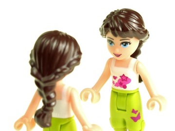 LEGO Włosy damskie długie 88286 brązowe ciemne