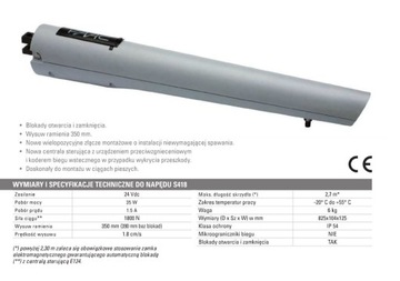 NAPĘD BRAMY FAAC S418 Z RADIEM I PILOTEM 868MHz