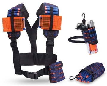 KAMIZELKA SZELKI KABURA ETUI NA STRZAŁKI DO NERF
