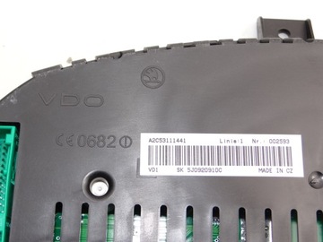 Zestaw wskaźników licznik zegar Skoda 5J0920910C