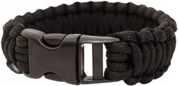 BCB - Bransoletka surwiwalowa Czarny PARACORD