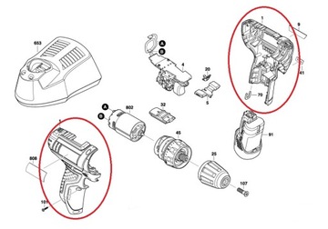 Bosch korpus kompletny do wkrętarka GSR 10,8-2-LI