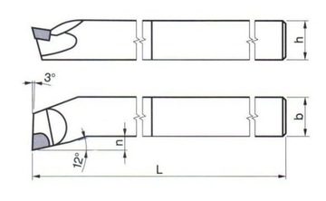 Токарно-ножевая расточная оправка NNWb ISO9R 2525 K20 25x25