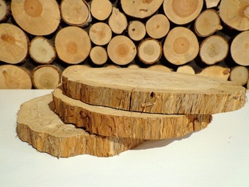 Срез деревянного диска без коры Дуб 15-19 см флек