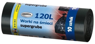 Worek worki na śmieci 120 L GROSIK 10 szt. GRUBE