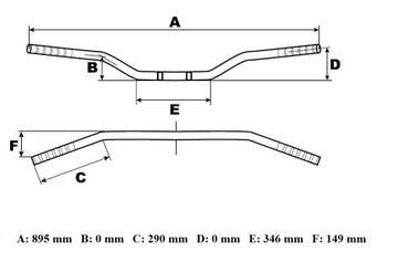 TRW MCL121SC Dragbar Длинный руль из хромированной стали