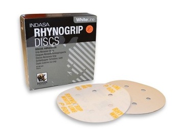 50 x INDASA Krążek ścierny RHYNOGRIP 6H WHITE P100