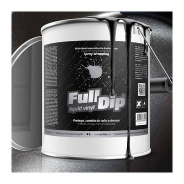 FULL DIP Folia guma w sprayu HYPERBLACK METALIC 4L