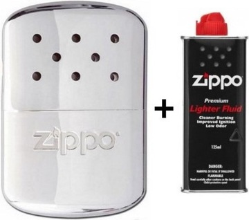 Zestaw ZIPPO Ogrzewacz do Rąk 12h Chrome + Benzyna