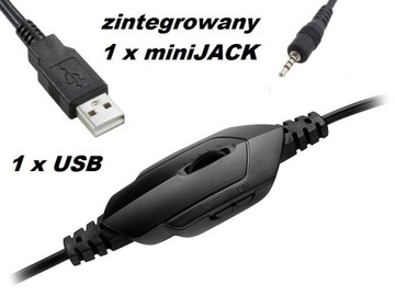 НАУШНИКИ С МИКРОФОНОМ ДЛЯ НОУТБУКА PS4 miniJack USB