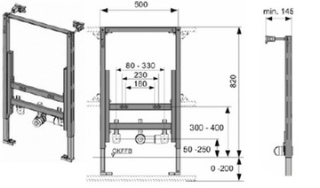 TECE FRAME H 82 см для НИЗКОГО БИДЕ