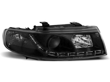 Lampy przód SEAT LEON TOLEDO 1M BLACK LED diodowe