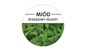 ETYKIETY okrągłe fi 4 cm SPADZIOWY IGLASTY 24szt