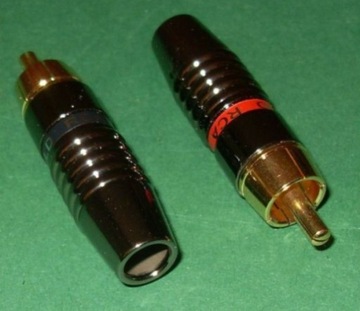 Разъем RCA Cinch Plug HQ для кабеля диаметром до 6,5 мм, золото (1970 г.)