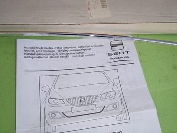 CHRÓM LIŠTA MŘÍŽKY NÁRAZNÍKU SEAT LEON II KOMPLET