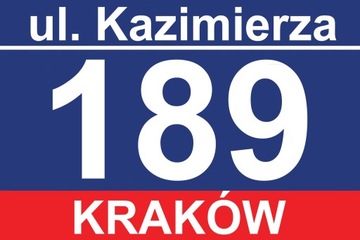TABLICA ADRESOWA Z ULICĄ NUMEREM DOMU 60x40 DUŻA