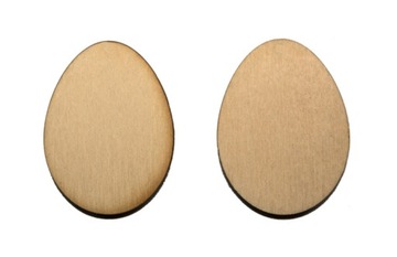 10szt drewniane jajka, sklejka, 40x30mm, jajko
