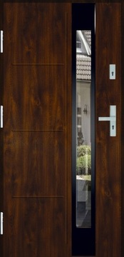 POLSKIE DRZWI ZEWNETRZNE INOX 4-T BLACK 72MM