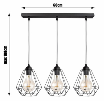 ПОТОЛОЧНЫЙ ПОДВЕСНОЙ СВЕТИЛЬНИК DIAMOND LOFT EDISON РЕТРО